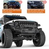 image:imageHooke Road Steel Skid Plate Bumper Cover for 20182026 Jeep Wrangler JL amp Gladiator JT Offroad Lower Body Armor Guard Only Work with Selected Hooke Road Front BumperSkid Plate