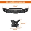 image:imageHooke Road Steel Skid Plate Bumper Cover for 20182026 Jeep Wrangler JL amp Gladiator JT Offroad Lower Body Armor Guard Only Work with Selected Hooke Road Front BumperFront Bumper