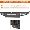 image:imageHooke Road Tacoma Front Bumper for 19952004 Toyota Tacoma 1st Gen Truck Exclude Limited Base Models Full Width Steel Bumper Offroad Armor Guard with Skid Plate LED Lights