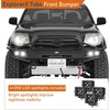 image:imageHooke Road Tacoma Front Bumper wWinch Plate for 20052011 Toyota Tacoma 2nd Gen Offroad Steel Tube Bumper with Skid Plate and 4 LED Lights