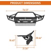 image:imageHooke Road Tacoma Front Bumper wWinch Plate for 20052011 Toyota Tacoma 2nd Gen Offroad Steel Tube Bumper with Skid Plate and 4 LED Lights