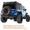 image:imageHooke Road Wrangler JL Winch Bumper Front and Rear Bumpers Set for 20182026 Jeep Wrangler JL JLU 24 Doors Tubular Bumper with Hitch Receiver LED Lights amp DringsBlack Steel