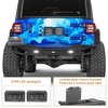 image:imageHooke Road Wrangler JL Winch Bumper Front and Rear Bumpers Set for 20182026 Jeep Wrangler JL JLU 24 Doors Tubular Bumper with Hitch Receiver LED Lights amp DringsBlack Steel