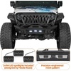 image:imageHooke Road Wrangler JL Winch Bumper Front and Rear Bumpers Set for 20182026 Jeep Wrangler JL JLU 24 Doors Tubular Bumper with Hitch Receiver LED Lights amp DringsBlack Steel