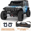 image:imageHooke Road Wrangler JL Winch Bumper Front and Rear Bumpers Set for 20182026 Jeep Wrangler JL JLU 24 Doors Tubular Bumper with Hitch Receiver LED Lights amp DringsBlack Steel