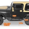 image:imageHooke Road Wrangler YJ Side Step Bars 58 Drop Running Boards for Jeep Wrangler YJ 19871995 Tube Rocker Slider Guard Foot Pedal