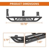 image:imageHooke Road Wrangler YJ Side Step Bars 58 Drop Running Boards for Jeep Wrangler YJ 19871995 Tube Rocker Slider Guard Foot Pedal