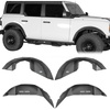 image:imageHooke Road Bronco Front and Rear Inner Fender Liners Set for 20212026 Ford Bronco 24 Doors Exclude Bronco Sport amp Raptor 4 PCS Black Steel Mud Guards Wheel Well Cover Fenders