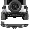 image:imageHooke Road JK Rear Bumper wLicense Plate Mount for 20072018 Jeep Wrangler JK JKU 24 Doors Offroad Sturdy Steel Back Bumper with 2 Hitch Receiver LED Lights DringsRear Bumper