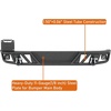 image:imageHooke Road JK Tubular Rear Bumper for 20072018 Jeep Wrangler JK amp Unlimited 24 Doors Rock Crawler Offroad Bumper wHitch Receiver amp Drings