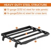 image:imageHooke Road 2 Doors JL Half Roof Rack for 20182026 Jeep Wrangler JL 2Door Hard Top No Drill Rooftop Steel Cross Bars Cargo Basket Platform