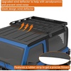 image:imageHooke Road 2 Doors JL Half Roof Rack for 20182026 Jeep Wrangler JL 2Door Hard Top No Drill Rooftop Steel Cross Bars Cargo Basket Platform
