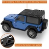 image:imageHooke Road 2 Doors JL Half Roof Rack for 20182026 Jeep Wrangler JL 2Door Hard Top No Drill Rooftop Steel Cross Bars Cargo Basket Platform