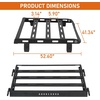 image:imageHooke Road 2 Doors JL Half Roof Rack for 20182026 Jeep Wrangler JL 2Door Hard Top No Drill Rooftop Steel Cross Bars Cargo Basket Platform