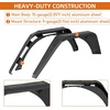 image:imageHooke Road Gladiator Aluminum Flat Fender Flares for 20182026 Jeep Wrangler JL amp Gladiator JT 98 Wide Front Fenders with Turn Signal Lights  2PCSJL  Rear