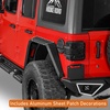 image:imageHooke Road Gladiator Aluminum Flat Fender Flares for 20182026 Jeep Wrangler JL amp Gladiator JT 98 Wide Front Fenders with Turn Signal Lights  2PCSJL  Rear