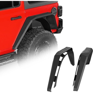 image:imageHooke Road Gladiator Aluminum Flat Fender Flares for 20182026 Jeep Wrangler JL amp Gladiator JT 98 Wide Front Fenders with Turn Signal Lights  2PCSJL  Rear