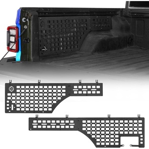 image:imageHooke Road Gladiator Side Bed MOLLE Panel Cargo Rack for 20202026 Jeep Gladiator JT Bed Rails Only  2PCS Wheel Well Tool Storage Organizer