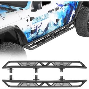 image:imageHooke Road Gladiator Side Steps Running Boards for 20202026 Jeep Gladiator JT 4Door 71 Drop Down Nerf Step Bars with Stainless Steel NonSlip Pads3Tube Side Steps