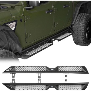 image:imageHooke Road Gladiator Side Steps Running Boards for 20202026 Jeep Gladiator JT 4Door 71 Drop Down Nerf Step Bars with Stainless Steel NonSlip PadsNonSlip Side Steps