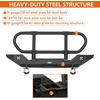 image:imageHooke Road TJ Front Bumper Brush Grille Guard for 19872006 Jeep Wrangler YJ TJ Solid Steel Rock Crawler Bumper with Full Bull Bar LED Lights Robust DRings