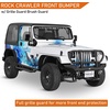 image:imageHooke Road TJ Front Bumper Brush Grille Guard for 19872006 Jeep Wrangler YJ TJ Solid Steel Rock Crawler Bumper with Full Bull Bar LED Lights Robust DRings