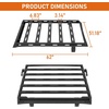 image:imageHooke Road TJ Roof Rack Platform Steel Cross Bars for 19972006 Jeep Wrangler TJ Hardtop Exclude Unlimited Overland Rooftop Cargo Basket Camping Luggage Carrier Rails