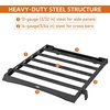 image:imageHooke Road TJ Roof Rack Platform Steel Cross Bars for 19972006 Jeep Wrangler TJ Hardtop Exclude Unlimited Overland Rooftop Cargo Basket Camping Luggage Carrier Rails