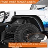 image:imageHooke Road Wrangler YJ Front Inner Fender Liners for 19871995 Jeep Wrangler YJ 2 PCS Classic Wheel Well Liner Splash Mud Guard Covers Black Steel