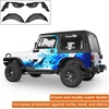 image:imageHooke Road Wrangler YJ Front and Rear Inner Fender Liners Set for 19871995 Jeep Wrangler YJ 4 PCS Black Steel Classic Mud Guards Wheel Well Fenders