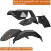 image:imageHooke Road Wrangler YJ Front and Rear Inner Fender Liners Set for 19871995 Jeep Wrangler YJ 4 PCS Black Steel Classic Mud Guards Wheel Well Fenders