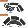 image:imageHooke Road Wrangler YJ Front and Rear Inner Fender Liners Set for 19871995 Jeep Wrangler YJ 4 PCS Black Steel Classic Mud Guards Wheel Well Fenders