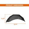 image:imageHooke Road Wrangler YJ Rear Inner Fender Liners for 19871995 Jeep Wrangler YJ Black Steel Classic Mud Guards Wheel Well Fenders  2 PCS