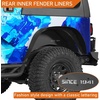 image:imageHooke Road Wrangler YJ Rear Inner Fender Liners for 19871995 Jeep Wrangler YJ Black Steel Classic Mud Guards Wheel Well Fenders  2 PCS