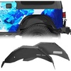 image:imageHooke Road Wrangler YJ Rear Inner Fender Liners for 19871995 Jeep Wrangler YJ Black Steel Classic Mud Guards Wheel Well Fenders  2 PCS