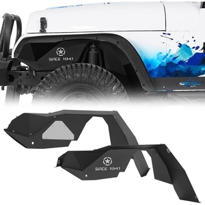 image:imageHooke Road Wrangler YJ Front Inner Fender Liners for 19871995 Jeep Wrangler YJ 2 PCS Classic Wheel Well Liner Splash Mud Guard Covers Black Steel
