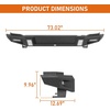 image:imageHooke Road 2126 Bronco Rear Bumper for 20212026 Ford BroncoExclude Bronco Sport amp Raptor Offroad Heavy Duty Steel Back Bumper with 218W LED Lights Sensor Holes