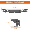 image:imageHooke Road 2126 Bronco Tubular Rear Bumper for 20212026 Ford Bronco Exclude Bronco Sport amp Raptor Baja Offroad Design Sturdy Steel Back Bumper with 29W LED Lights Sensor Holes