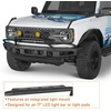 image:imageHooke Road Bronco Bumper Bull Bar Brush Guard for 20212026 Ford Bronco ONLY for Models with Factory Modular Steel Front Bumper Grille Protector wLight Bar Mount