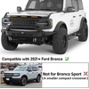 image:imageHooke Road Bronco Hood Protector Bug Shields Deflector Guard wAmber Running Lights for 20212026 Ford Bronco Excludes Sport