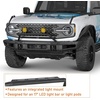 image:imageHooke Road Bronco Push Bull Bar Brush Guard for 20212026 Ford Bronco ONLY for Models with Factory Modular Steel Front Bumper Integrated Mount for 17 Light Bar or Pod Lights