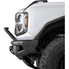 image:imageHooke Road Bronco Push Bull Bar Brush Guard for 20212026 Ford Bronco ONLY for Models with Factory Modular Steel Front Bumper Integrated Mount for 17 Light Bar or Pod Lights