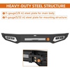 image:imageHooke Road Bronco Sleek Front Bumper for 20212026 Ford Bronco 24 Doors Exclude Bronco Sport amp Raptor Street Style Bumper with Sensor Holes License Plate Bracket LED Lights