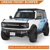image:imageHooke Road Bronco Sleek Front Bumper for 20212026 Ford Bronco 24 Doors Exclude Bronco Sport amp Raptor Street Style Bumper with Sensor Holes License Plate Bracket LED Lights