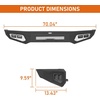 image:imageHooke Road Bronco Sleek Front Bumper for 20212026 Ford Bronco 24 Doors Exclude Bronco Sport amp Raptor Street Style Bumper with Sensor Holes License Plate Bracket LED Lights