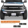 image:imageHooke Road Bronco Sleek Front Bumper for 20212026 Ford Bronco 24 Doors Exclude Bronco Sport amp Raptor Street Style Bumper with Sensor Holes License Plate Bracket LED Lights