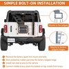 image:imageHooke Road Bronco Tailgate Spare Tire Cargo Basket Rack for 20212026 Ford Bronco 24 Doors Exclude Bronco Sport Rear Cargo Storage Tray for Overlanding Gear