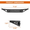 image:imageHooke Road Bronco Tube Front Bumper For 20212026 Ford Bronco Not for Bronco Sport amp Raptor Baja Style for Street Driving amp Light OffRoad Sturdy Steel Bumper with 72W LED Light Bar