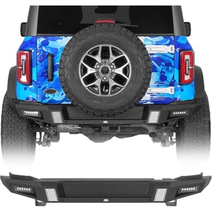 image:imageHooke Road 2126 Bronco Rear Bumper for 20212026 Ford BroncoExclude Bronco Sport amp Raptor Offroad Heavy Duty Steel Back Bumper with 218W LED Lights Sensor Holes