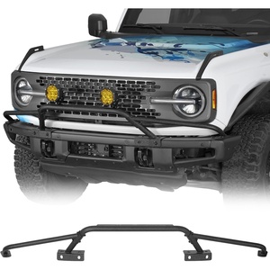 image:imageHooke Road Bronco Bumper Bull Bar Brush Guard for 20212026 Ford Bronco ONLY for Models with Factory Modular Steel Front Bumper Grille Protector wLight Bar Mount